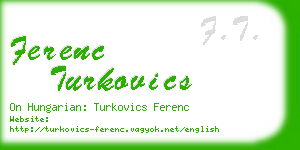 ferenc turkovics business card